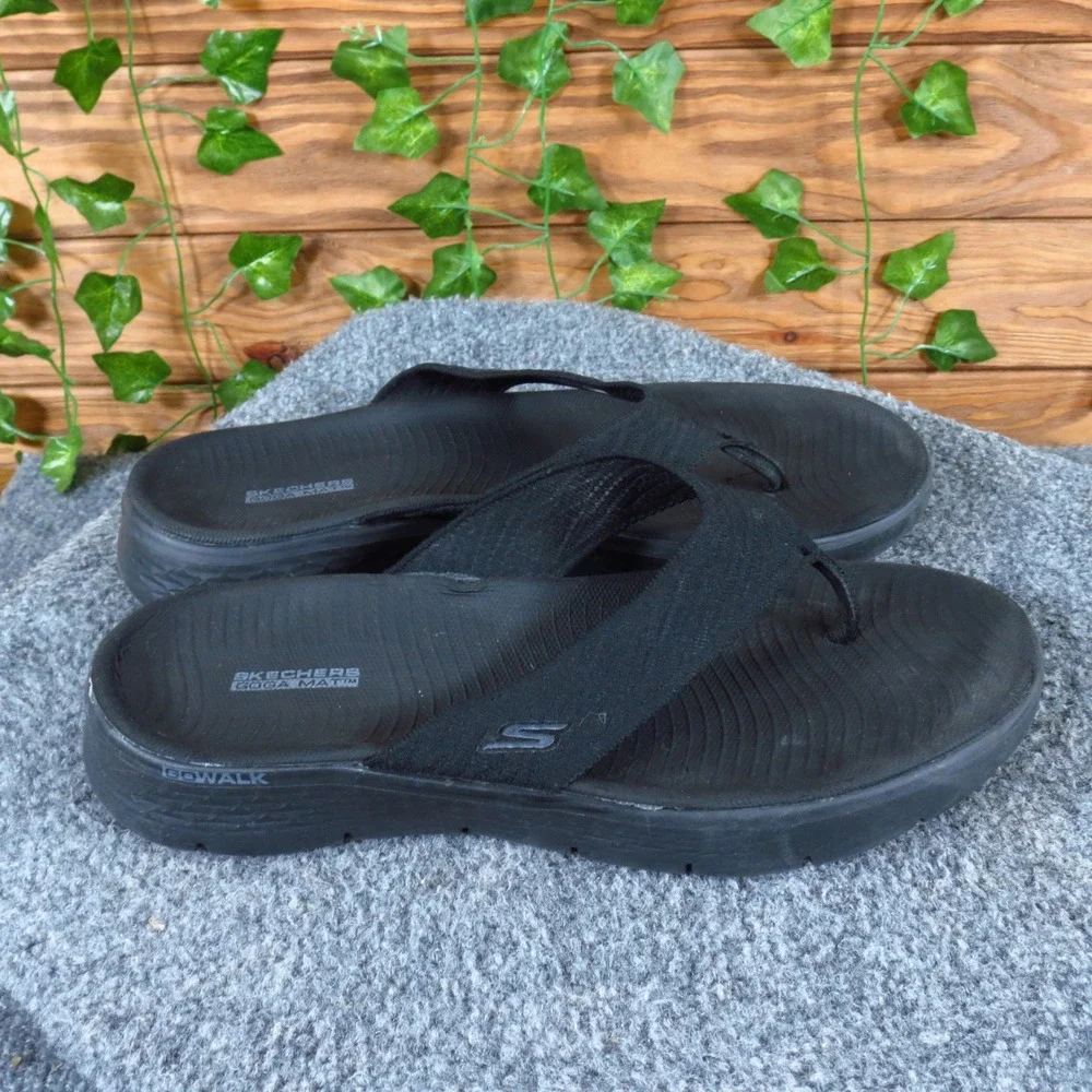 Skechers GO WALK Flex - Splendor Women Sandal Size 9 Casual Walking Black Fabric